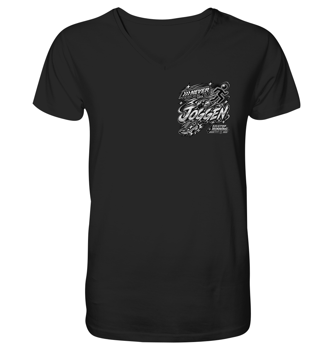 Die JoGGer BASiCS - Herren Bio-V-Neck-Shirt