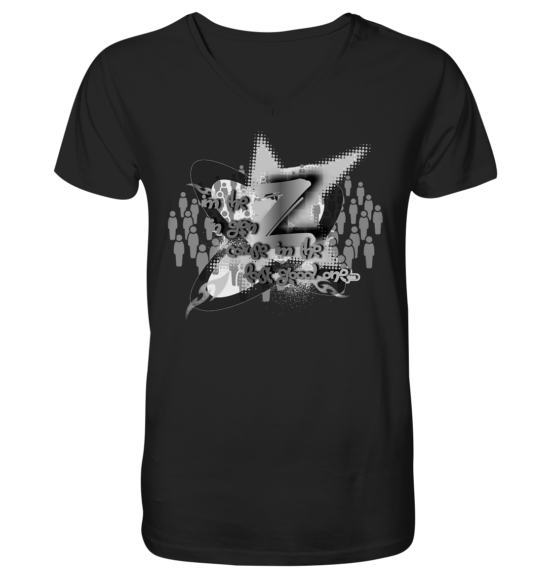 The Rebellion Z BASiC – Herren-T-Shirt mit V-Ausschnitt aus Bio-Baumwolle