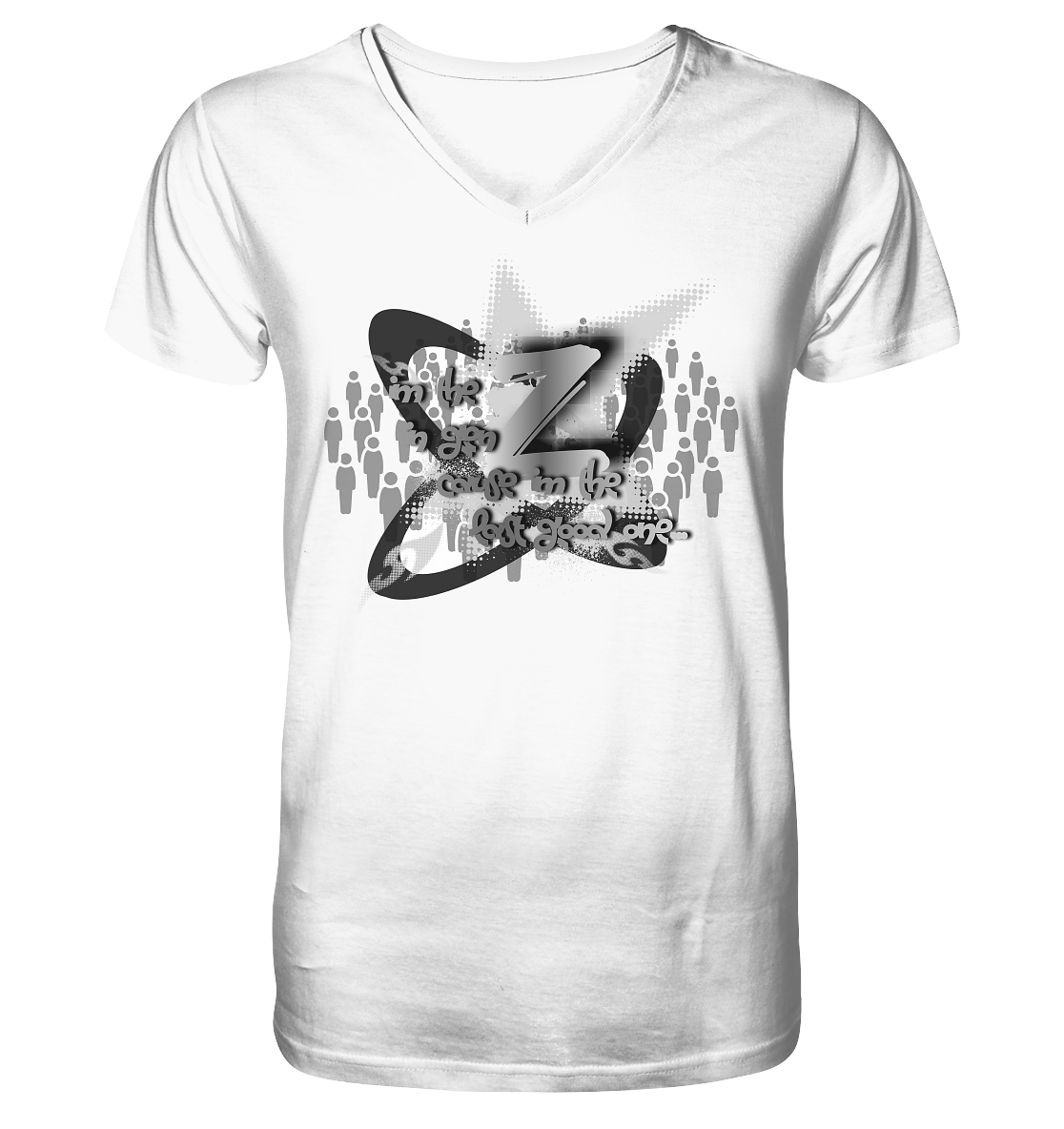 The Rebellion Z BASiC – Herren-T-Shirt mit V-Ausschnitt aus Bio-Baumwolle
