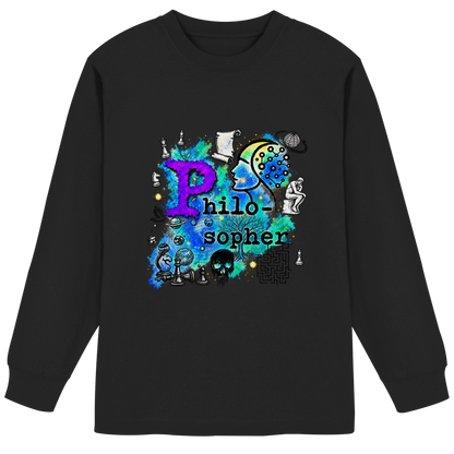 The Philosopher - Organic Heavy Oversized Longsleeve T-Shirt