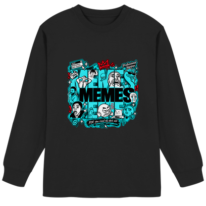 The Meme - T-shirt a maniche lunghe oversize pesante in cotone biologico