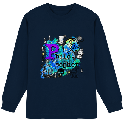 The Philosopher - Organic Heavy Oversized Longsleeve T-Shirt