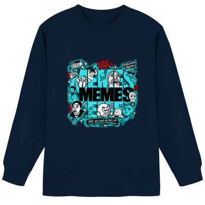 The Meme - T-shirt a maniche lunghe oversize pesante in cotone biologico