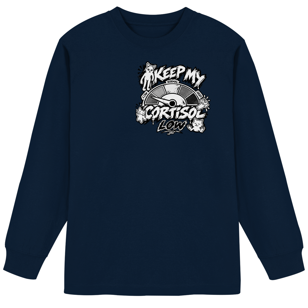 low CORTiSOL - T-shirt a maniche lunghe oversize pesante biologica