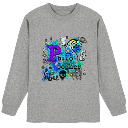 The Philosopher - Organic Heavy Oversized Longsleeve T-Shirt
