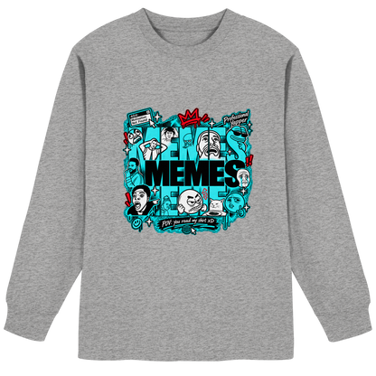 The Meme - T-shirt a maniche lunghe oversize pesante in cotone biologico
