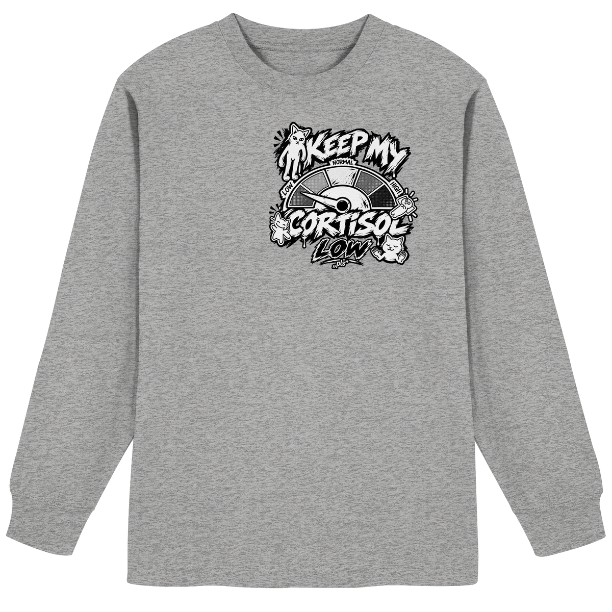 low CORTiSOL - T-shirt a maniche lunghe oversize pesante biologica