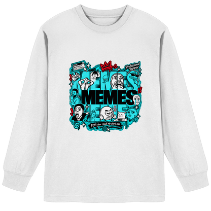 The Meme - T-shirt a maniche lunghe oversize pesante in cotone biologico