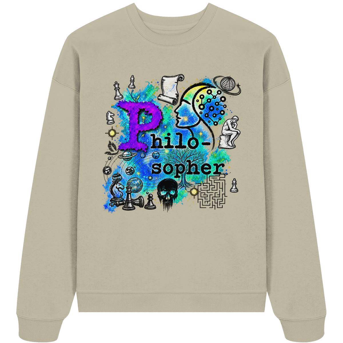 Der Philosoph - Bio-Oversize-Sweatshirt