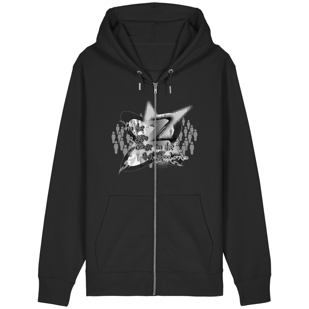 The Rebellion Z BASiC - Felpa con zip organica dal taglio rilassato