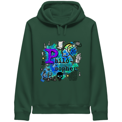 Der Philosoph – Bio-Kapuzenpullover mit seitlichen Eingrifftaschen