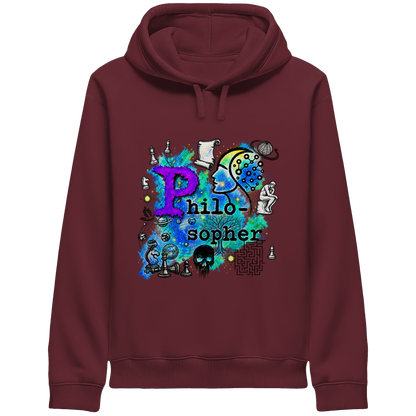 Der Philosoph – Bio-Kapuzenpullover mit seitlichen Eingrifftaschen