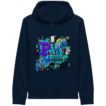 Der Philosoph – Bio-Kapuzenpullover mit seitlichen Eingrifftaschen