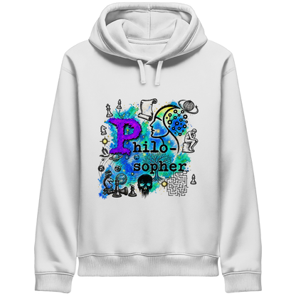 Der Philosoph – Bio-Kapuzenpullover mit seitlichen Eingrifftaschen