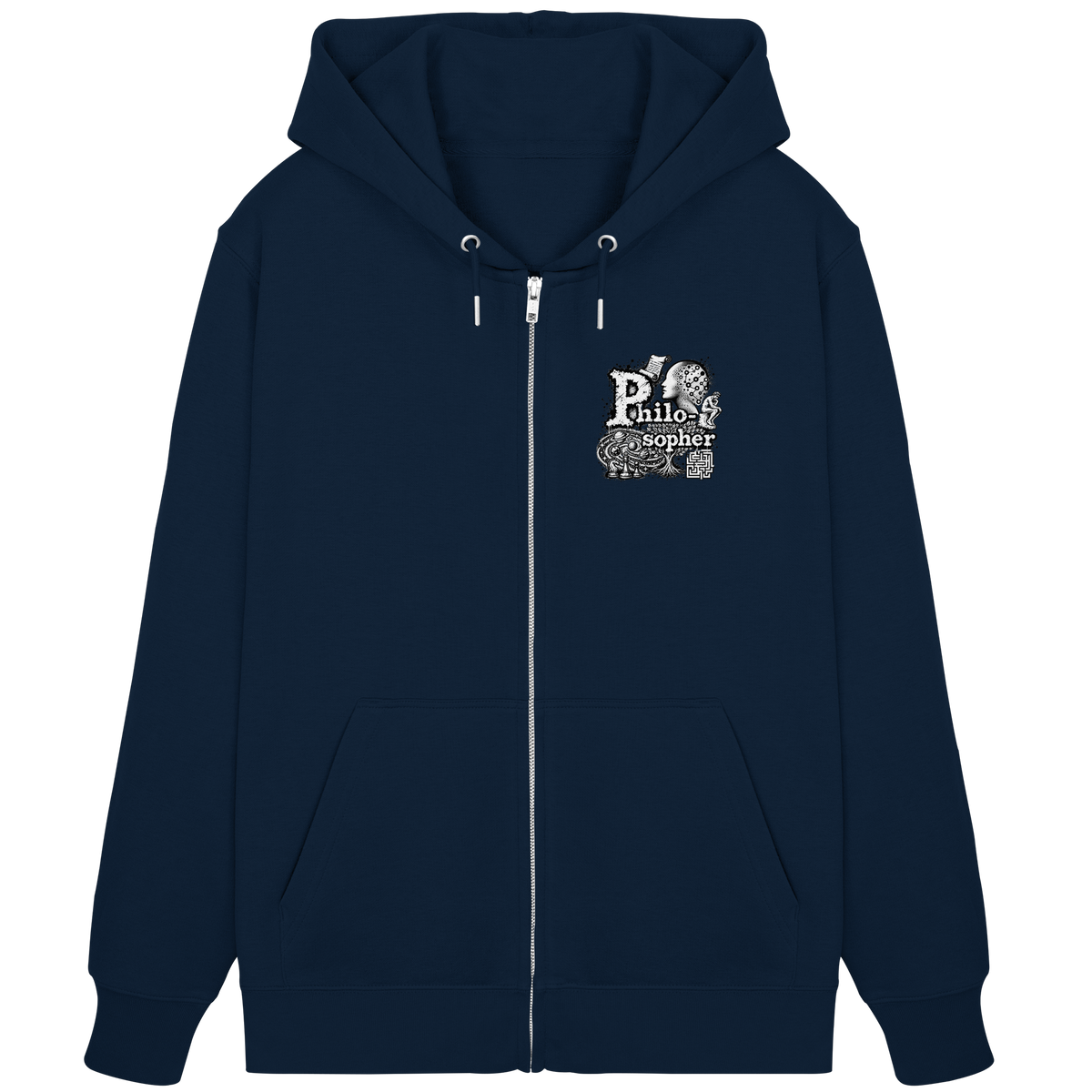 Der Philosoph - Bio-Reißverschluss-Hoodie