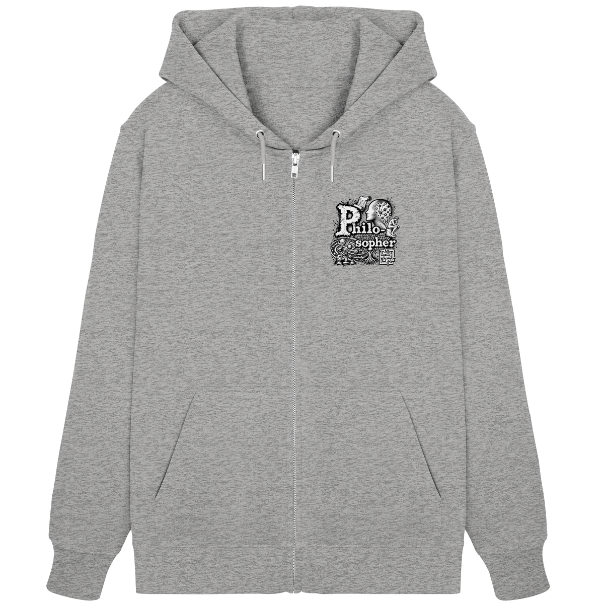 Der Philosoph - Bio-Reißverschluss-Hoodie