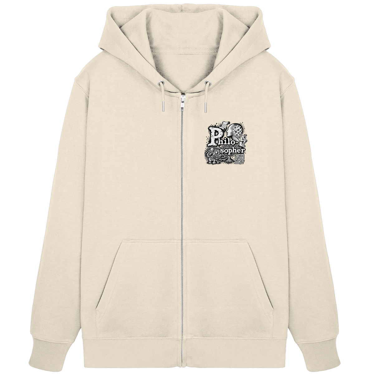 Der Philosoph - Bio-Reißverschluss-Hoodie