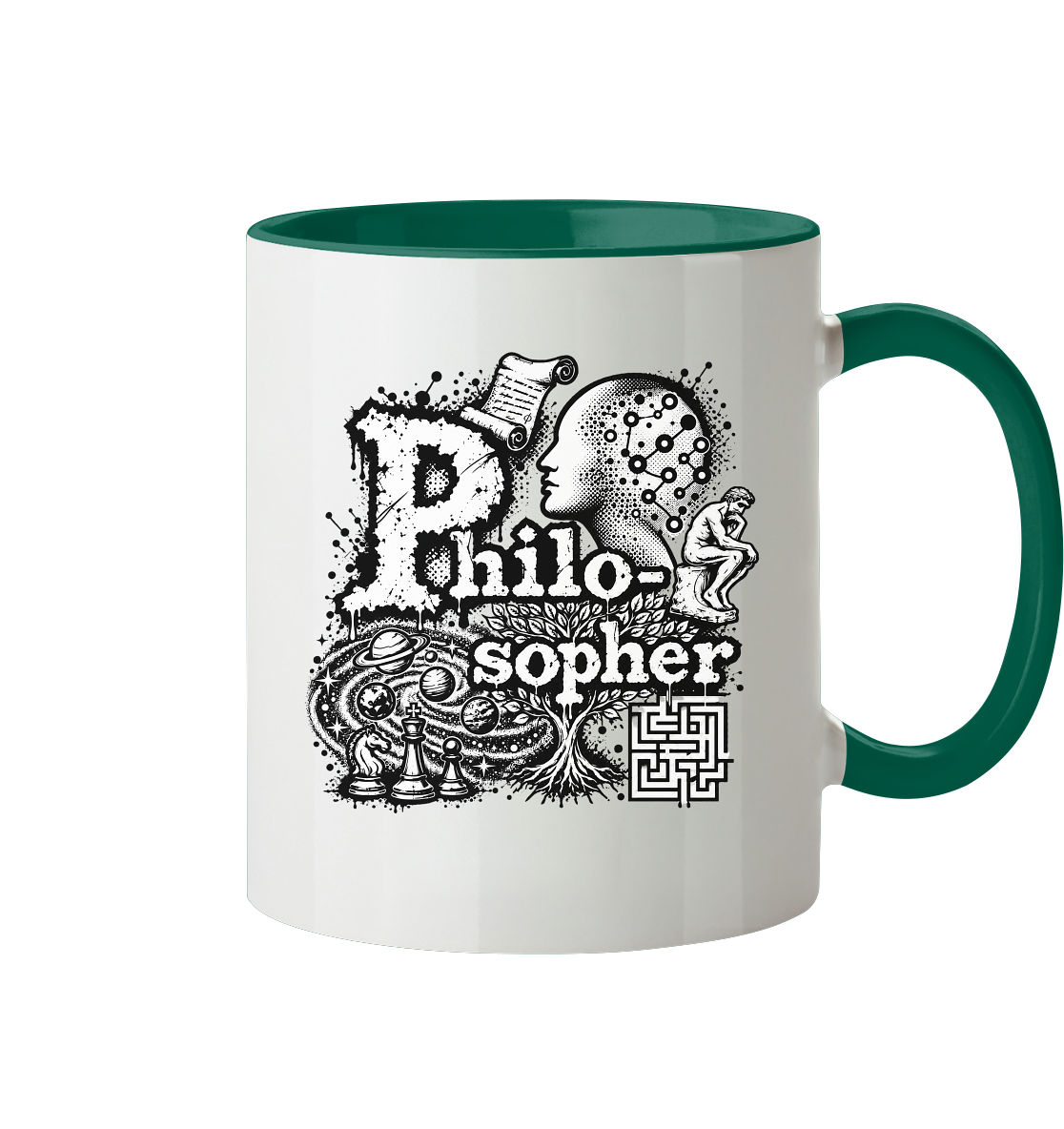 Der Philosoph - Tasse zweifarbig