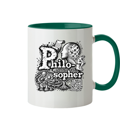 Der Philosoph - Tasse zweifarbig