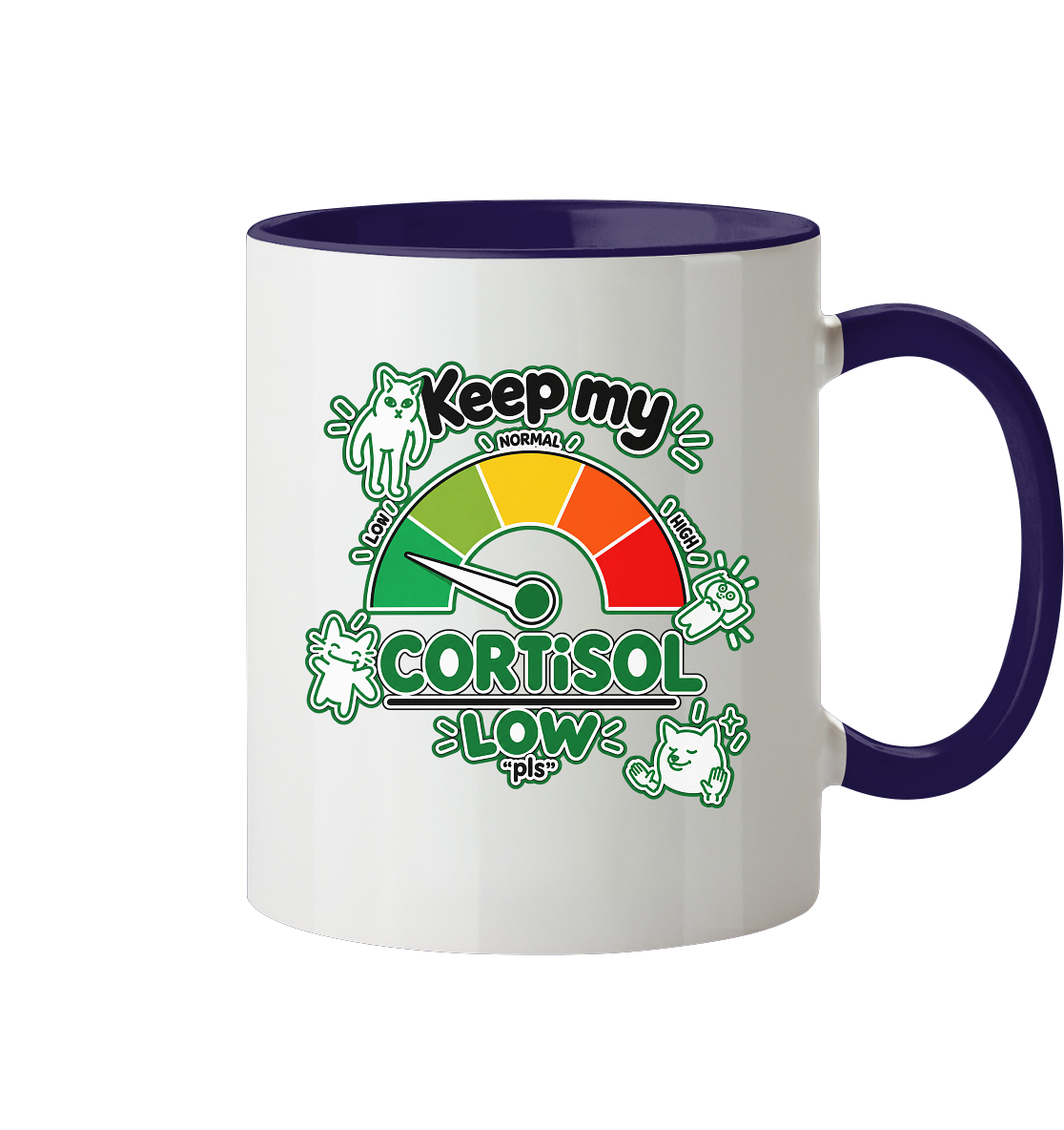 low CORTiSOL - Tasse zweifarbig