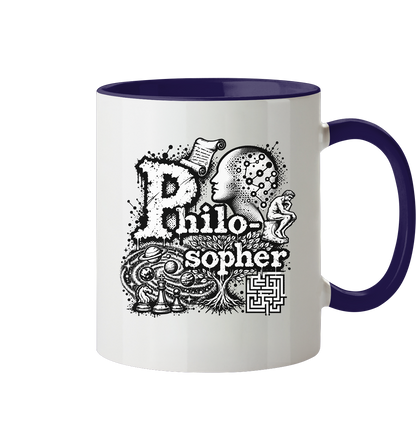 Der Philosoph - Tasse zweifarbig