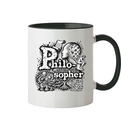 Der Philosoph - Tasse zweifarbig