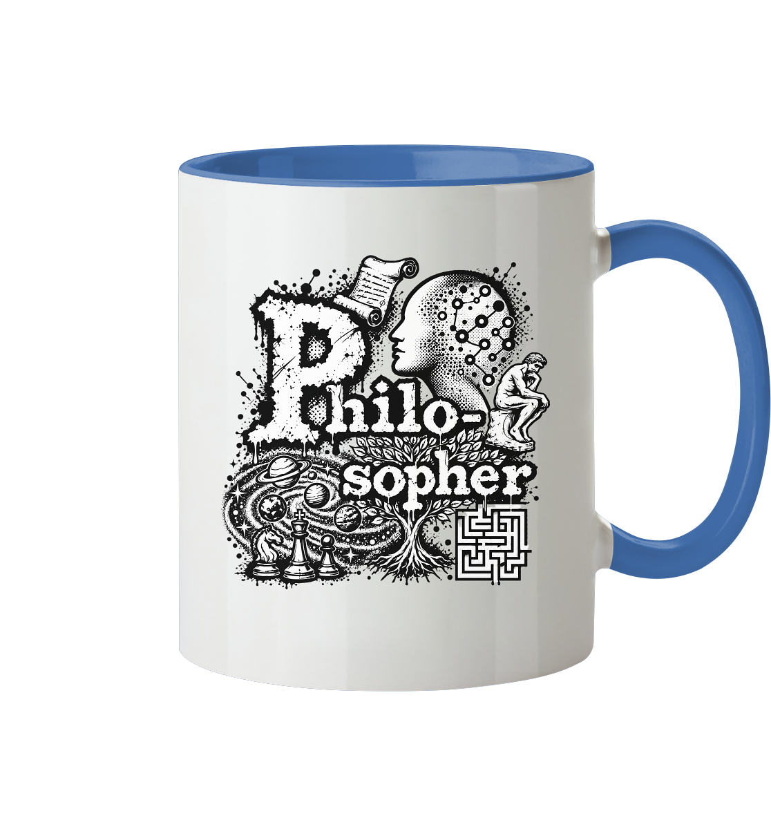 Der Philosoph - Tasse zweifarbig
