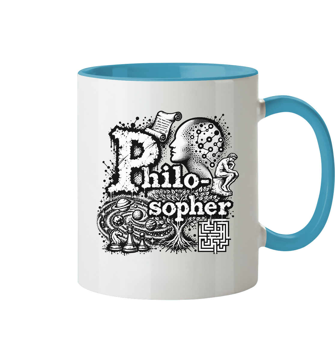 Der Philosoph - Tasse zweifarbig