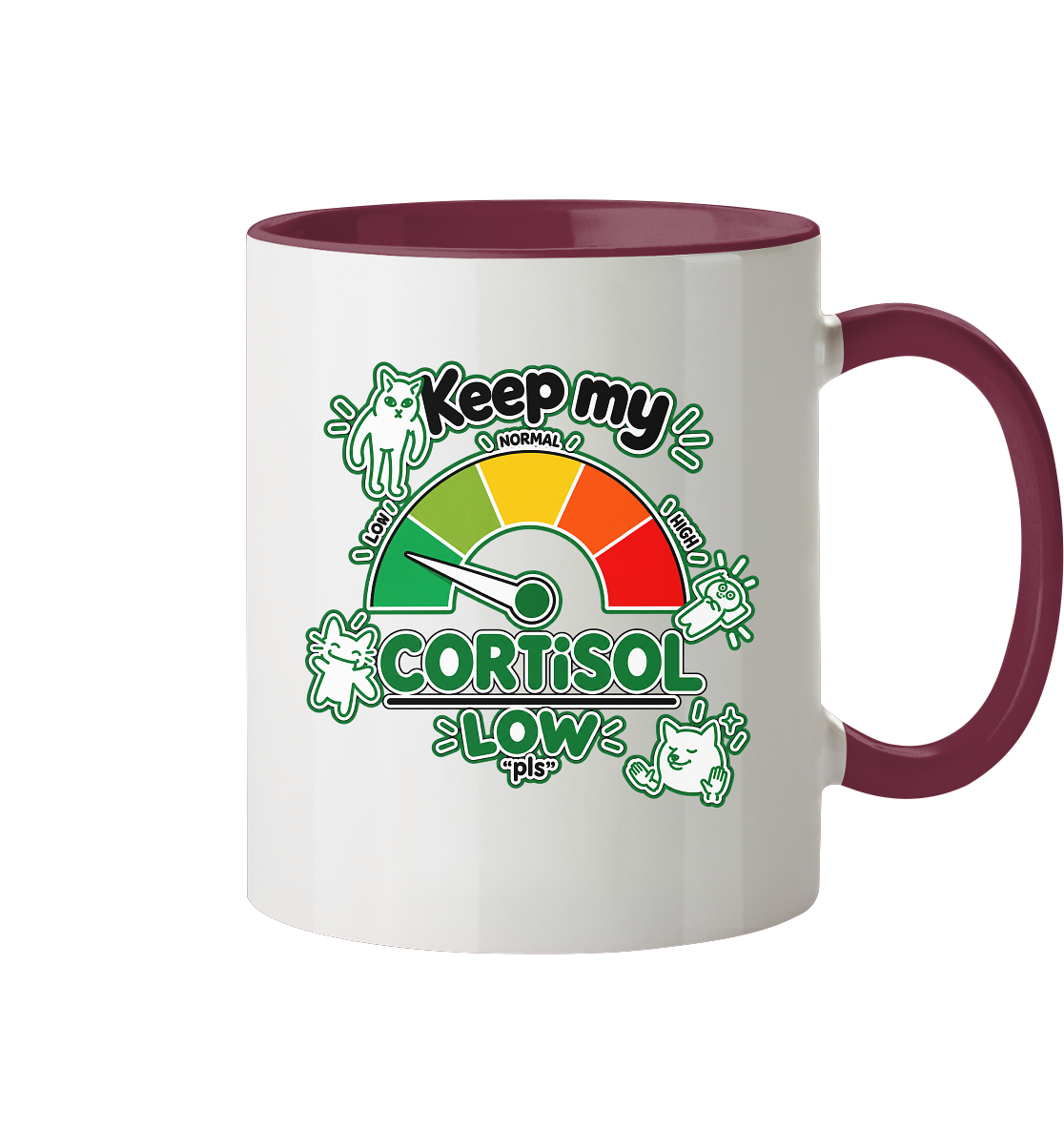 low CORTiSOL - Tasse zweifarbig