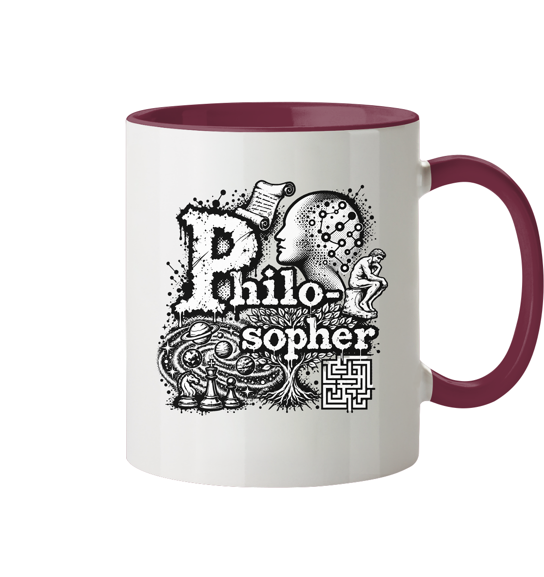 Der Philosoph - Tasse zweifarbig