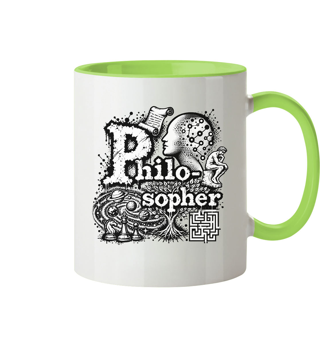 Der Philosoph - Tasse zweifarbig