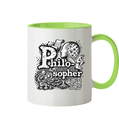 Der Philosoph - Tasse zweifarbig
