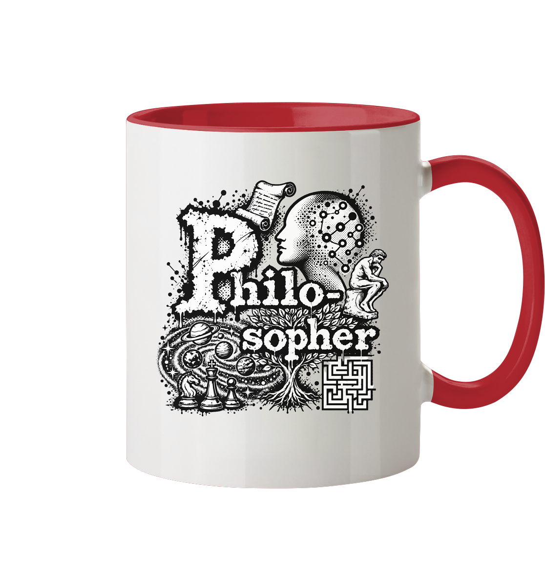 Der Philosoph - Tasse zweifarbig