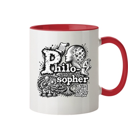 Der Philosoph - Tasse zweifarbig