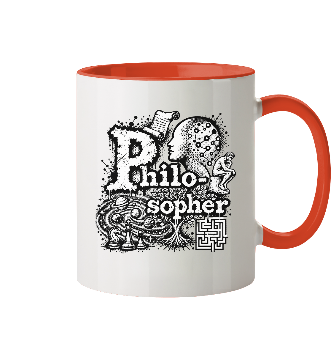 Der Philosoph - Tasse zweifarbig