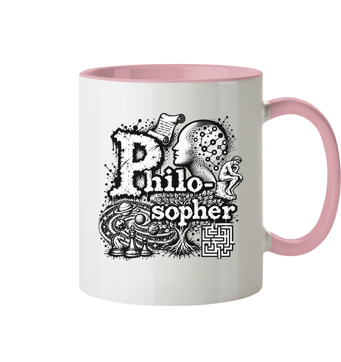 Der Philosoph - Tasse zweifarbig