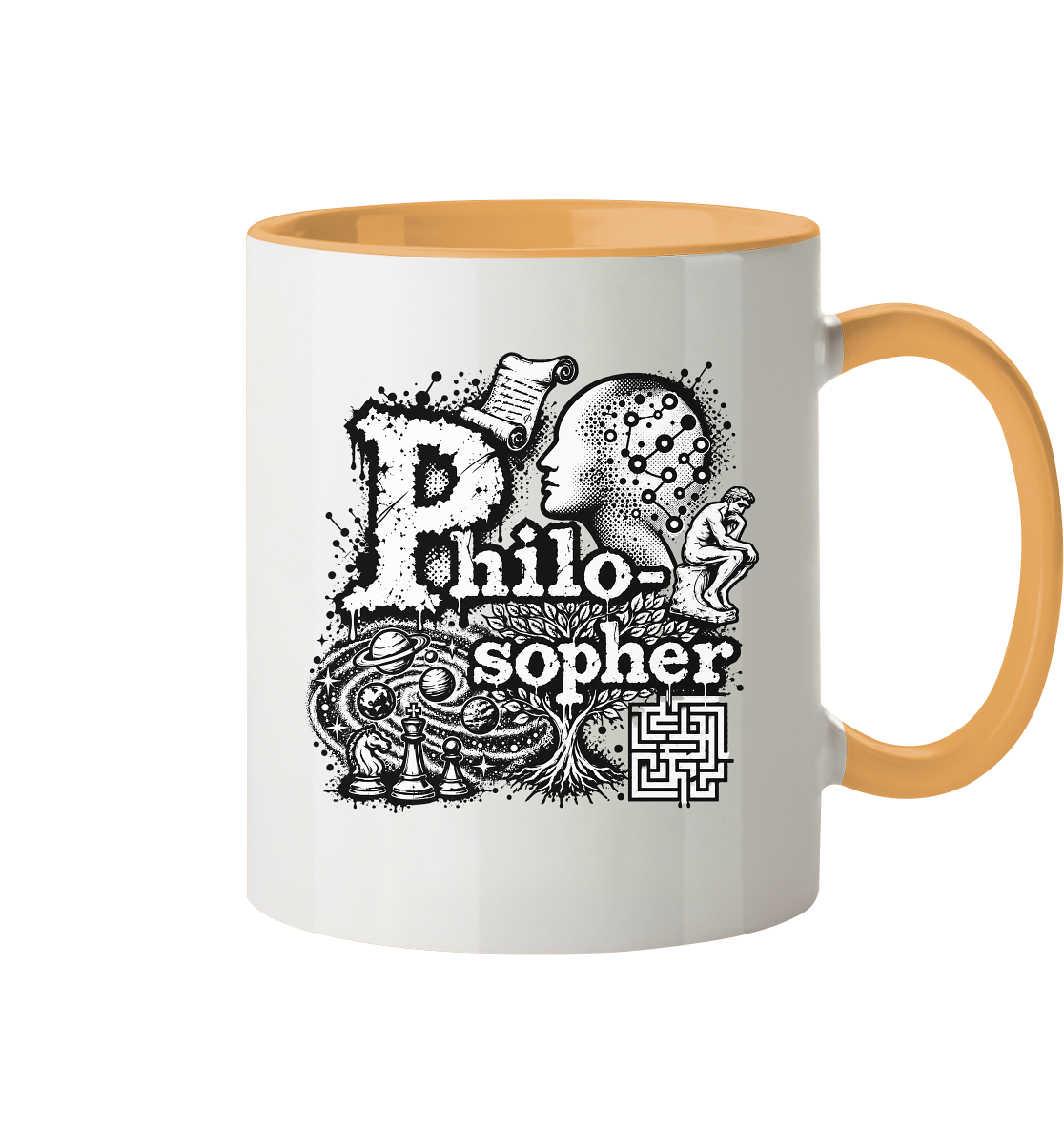 Der Philosoph - Tasse zweifarbig