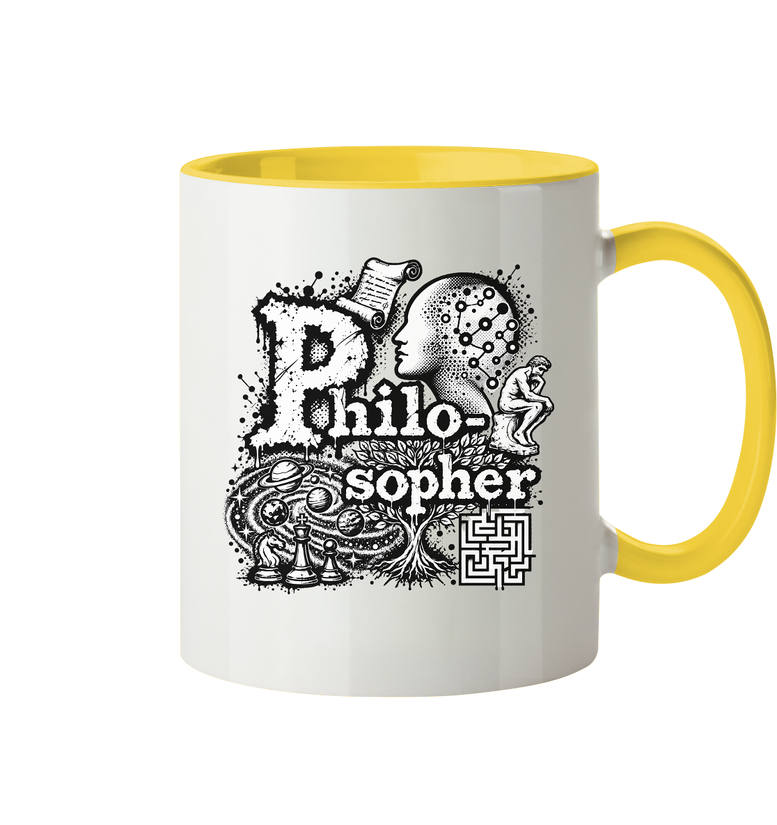 Der Philosoph - Tasse zweifarbig