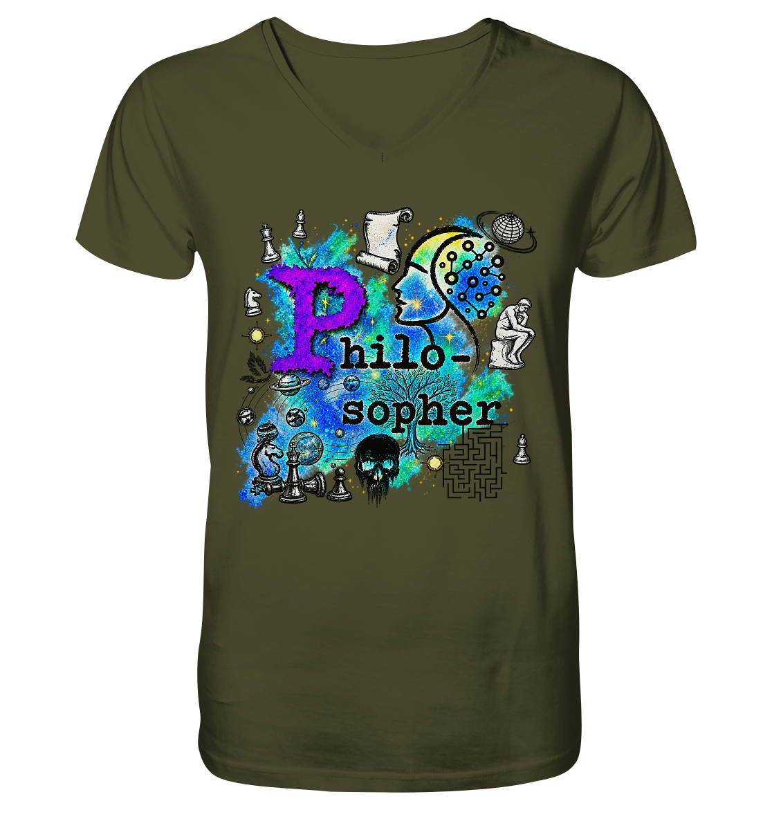The Philosopher - V-Neck Shirt