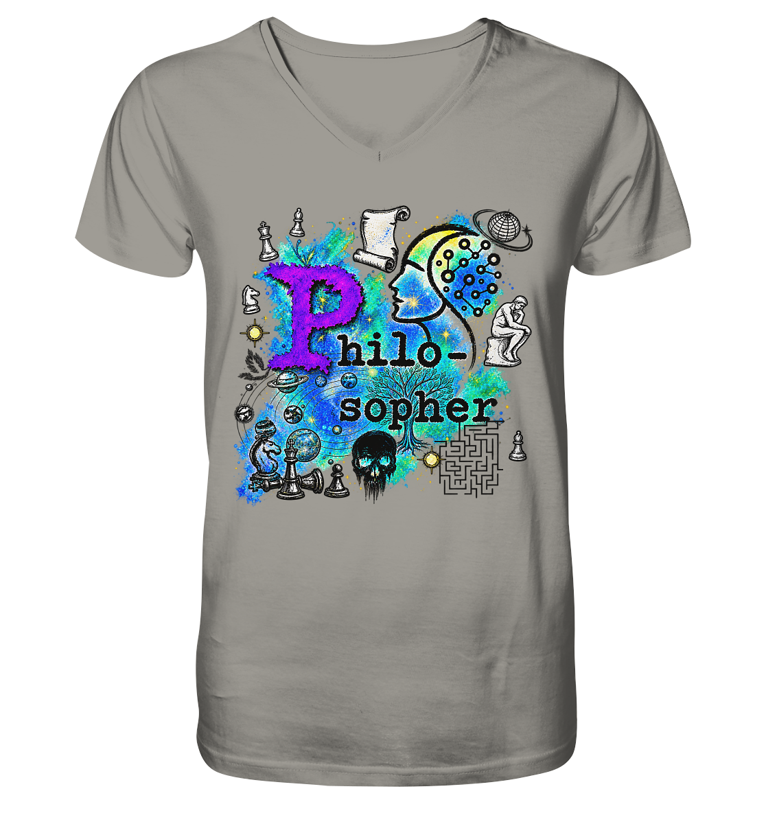 The Philosopher - V-Neck Shirt