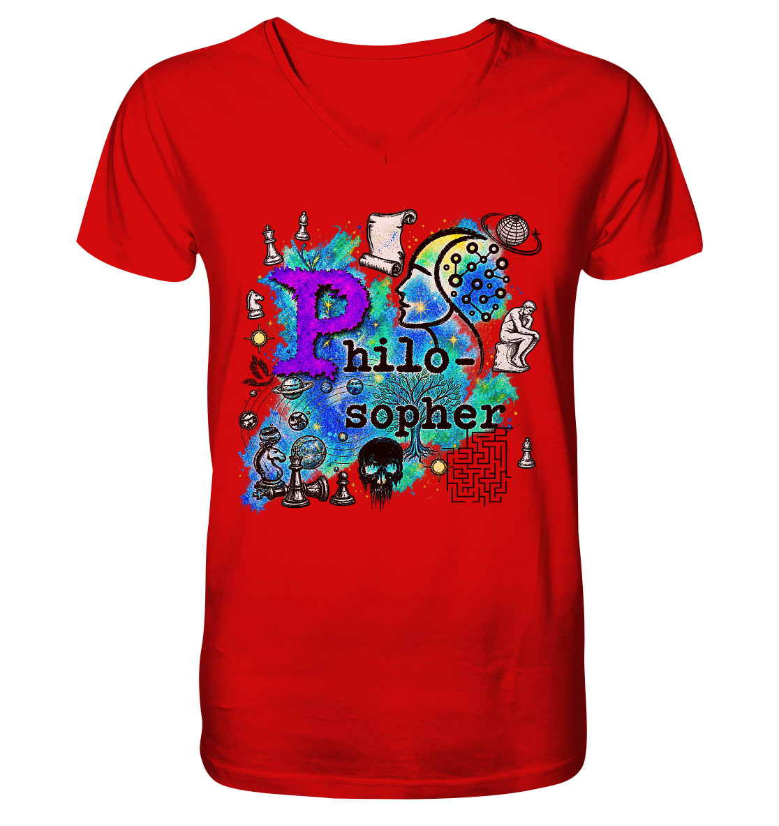 The Philosopher - V-Neck Shirt