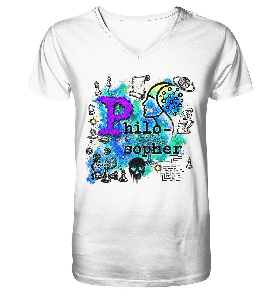The Philosopher - V-Neck Shirt