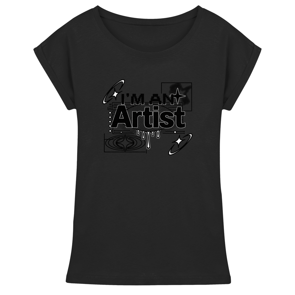 The Artist BASiCS - Womens Extended Shoulder T-Shirt