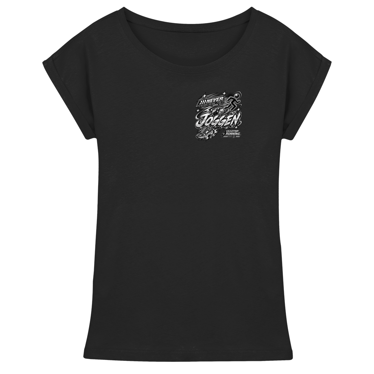 The JoGGer BASiCS - Damen T-Shirt mit überschnittenen Schultern