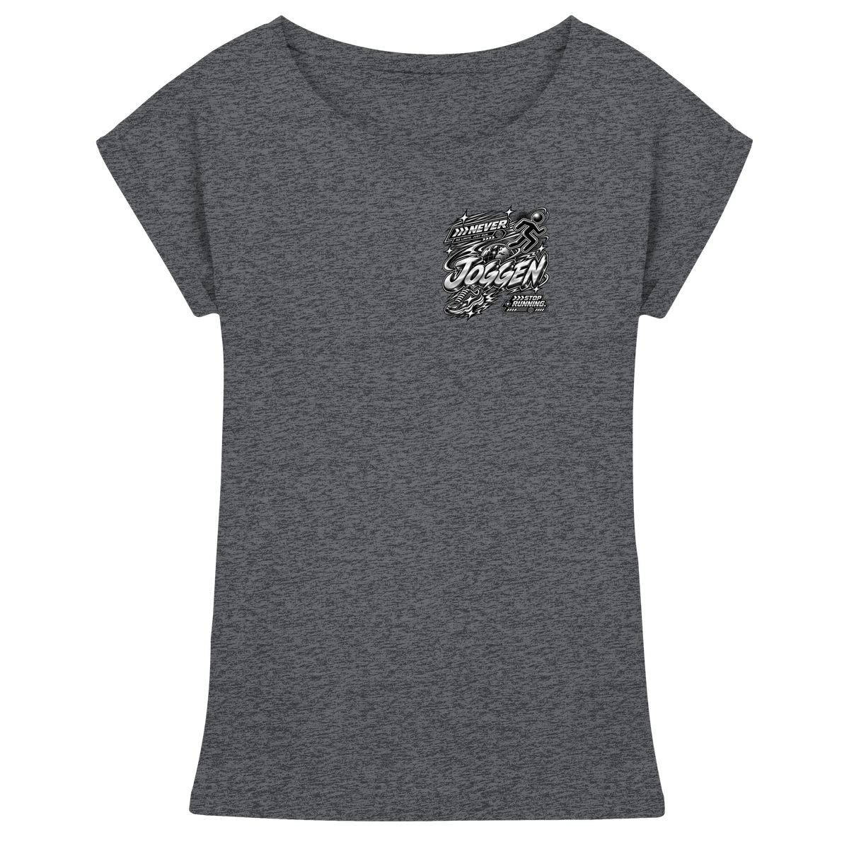 The JoGGer BASiCS - Damen T-Shirt mit überschnittenen Schultern