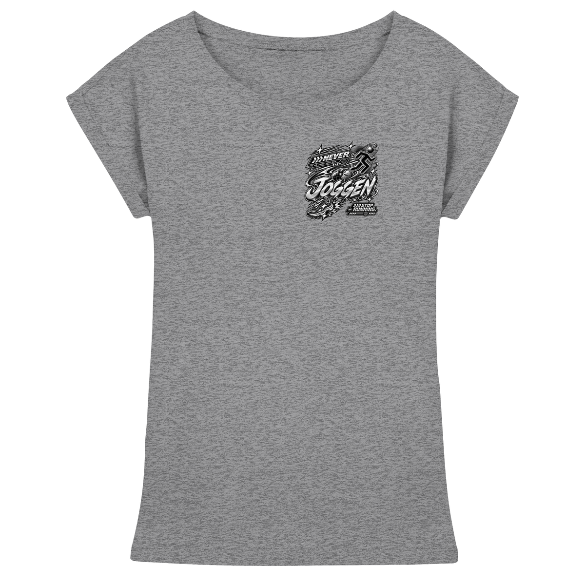 The JoGGer BASiCS - Damen T-Shirt mit überschnittenen Schultern