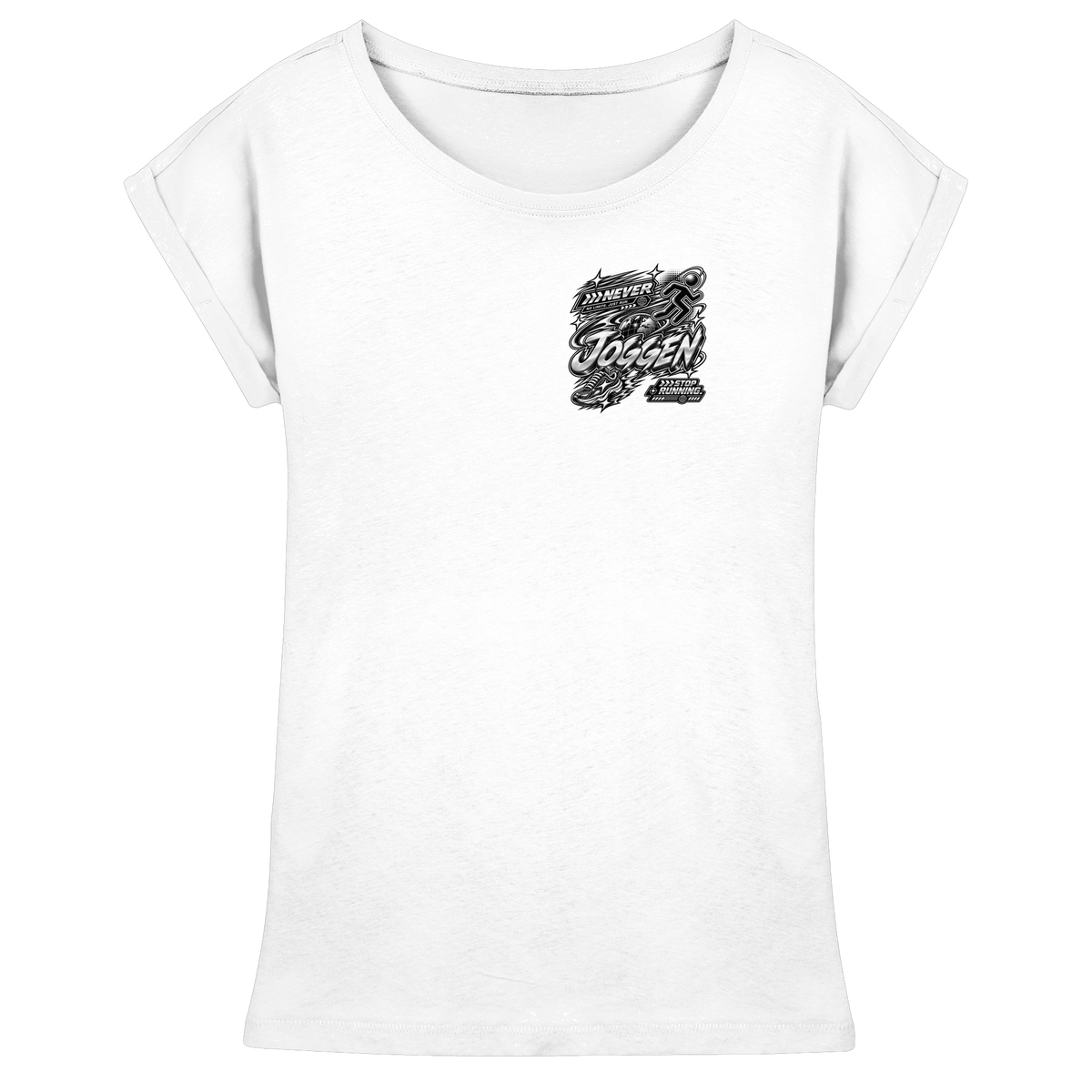 The JoGGer BASiCS - Damen T-Shirt mit überschnittenen Schultern