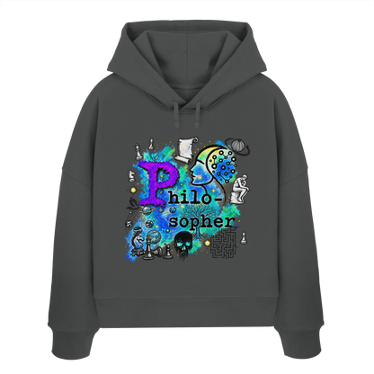 The Philosopher - Womens Organic Boxcut Hoodie