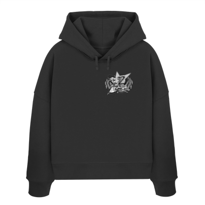 The Rebellion Z BASiCS - Felpa con cappuccio boxy da donna in cotone biologico