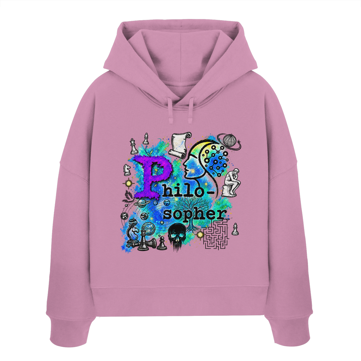 The Philosopher - Womens Organic Boxcut Hoodie